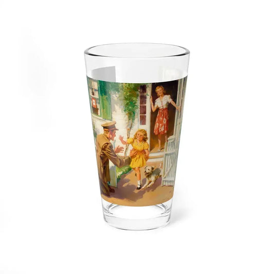 The Happy Greeting (Magazine Illustration) Pint Glass 16oz 16oz - Go Mug Yourself