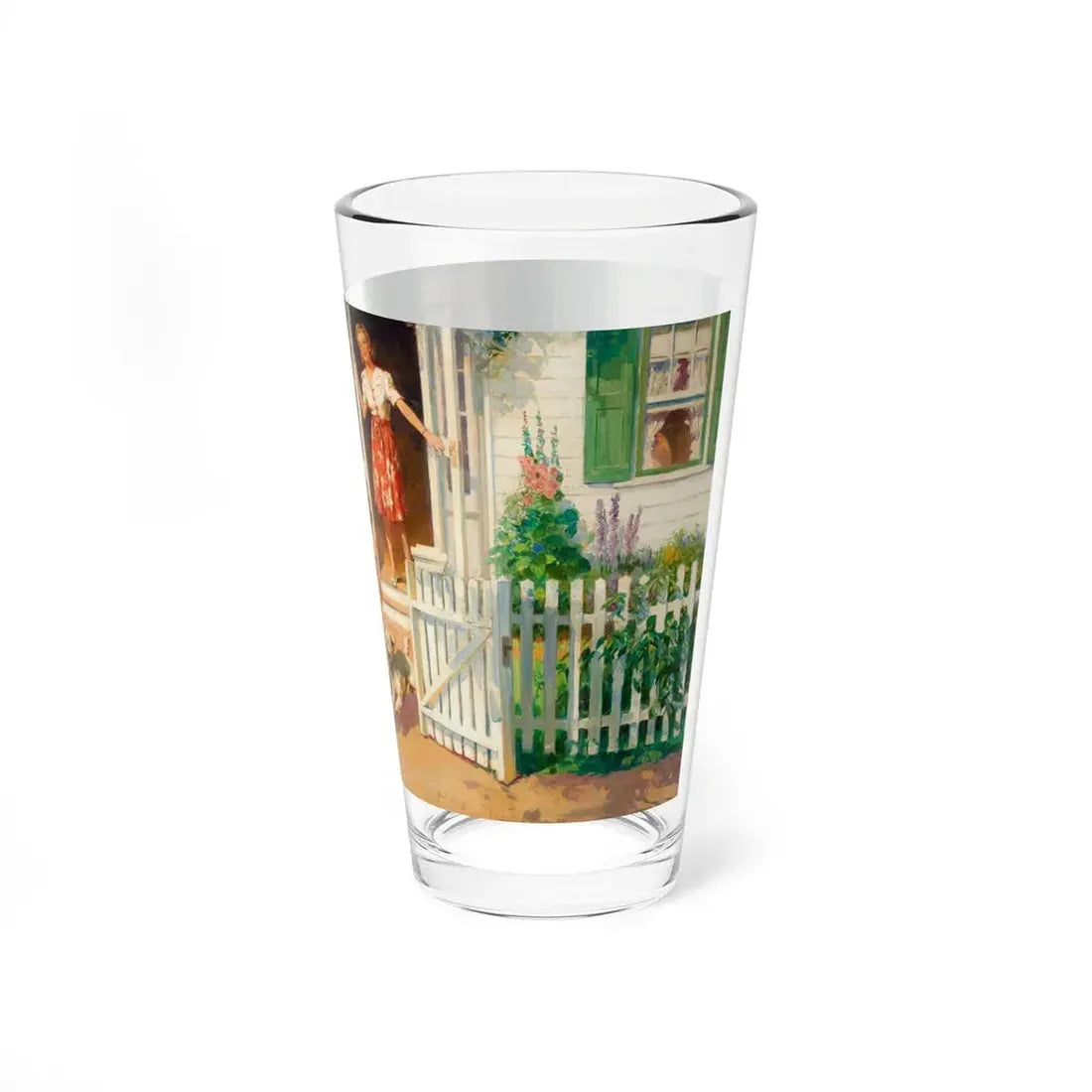 The Happy Greeting (Magazine Illustration) Pint Glass 16oz - Go Mug Yourself