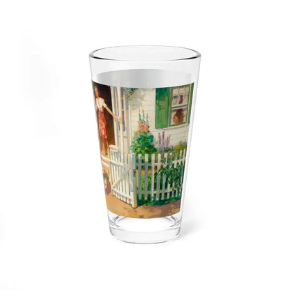 The Happy Greeting (Magazine Illustration) Pint Glass 16oz - Go Mug Yourself