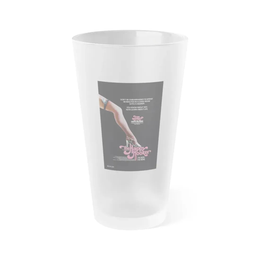 THE HAPPY HOOKER 1975 Movie Poster - Frosted Pint Glass 16oz Default Title - Go Mug Yourself