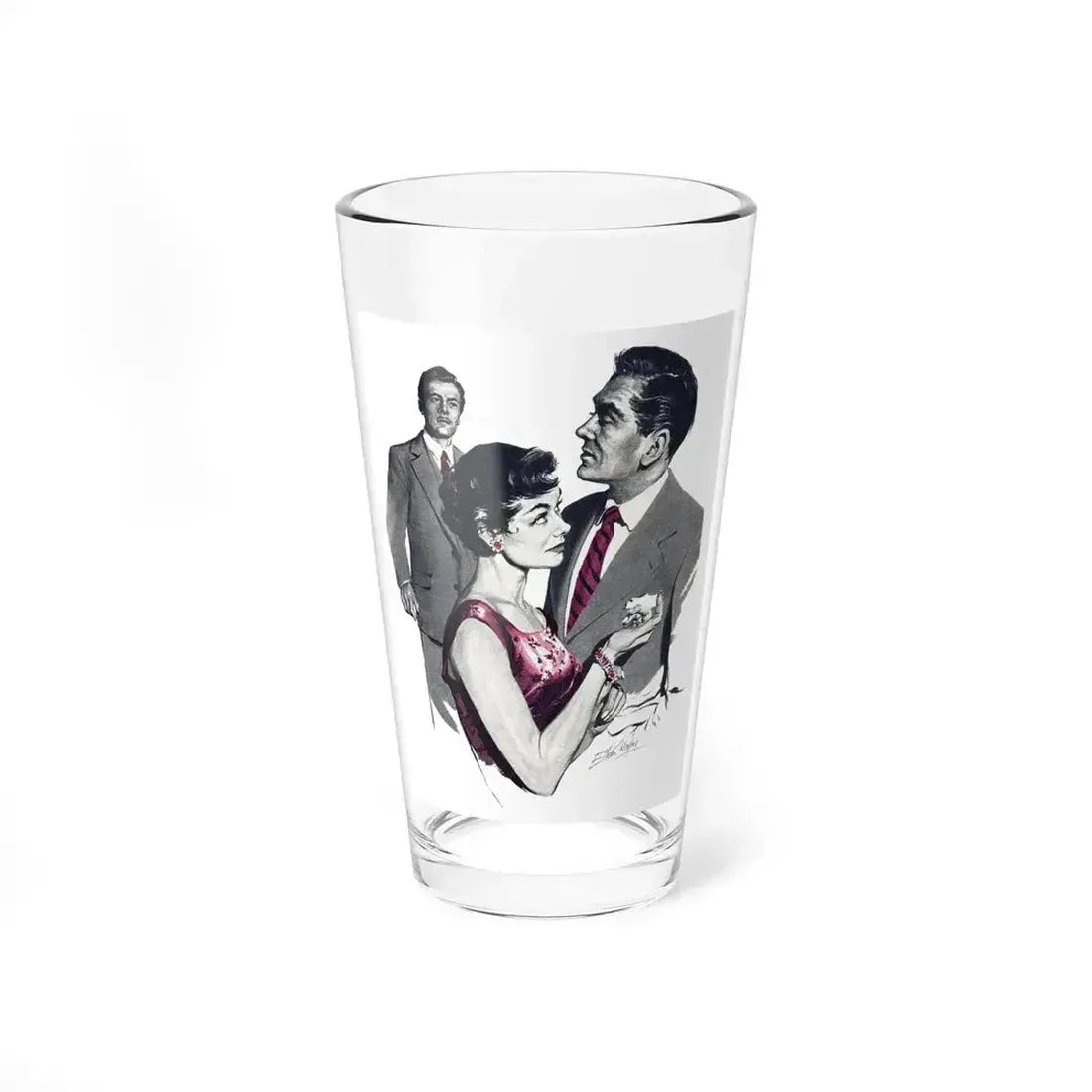 The Happy Ones by Maurice Edelman, Woman's Own, 1956 (Magazine Illustration) Pint Glass 16oz 16oz - Go Mug Yourself
