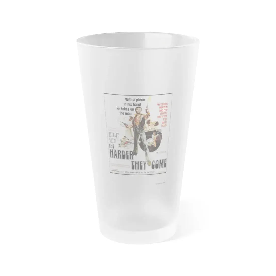THE HARDER THEY COME 1972 Movie Poster - Frosted Pint Glass 16oz Default Title - Go Mug Yourself