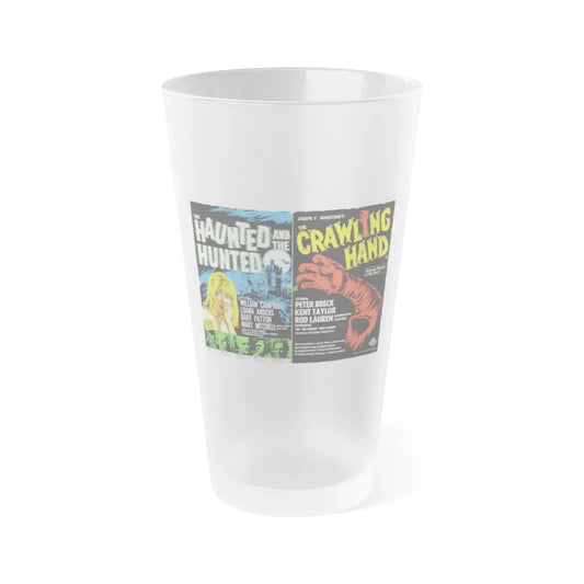 THE HAUNTED AND THE HUNTED (DEMENTIA 13) + THE CRAWLING HAND 1963 Movie Poster - Frosted Pint Glass 16oz Default Title - Go Mug Yourself