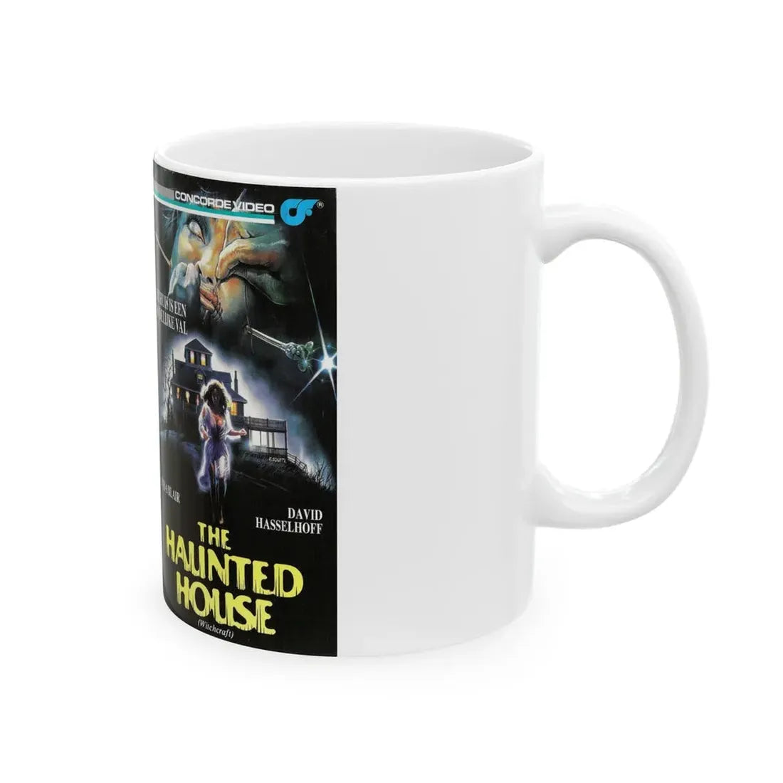 THE HAUNTED HOUSE (VHS COVER) - White Coffee Mug - Go Mug Yourself