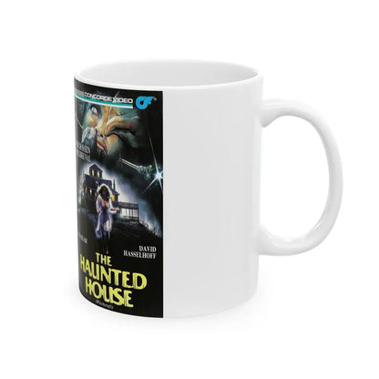 THE HAUNTED HOUSE (VHS COVER) - White Coffee Mug - Go Mug Yourself