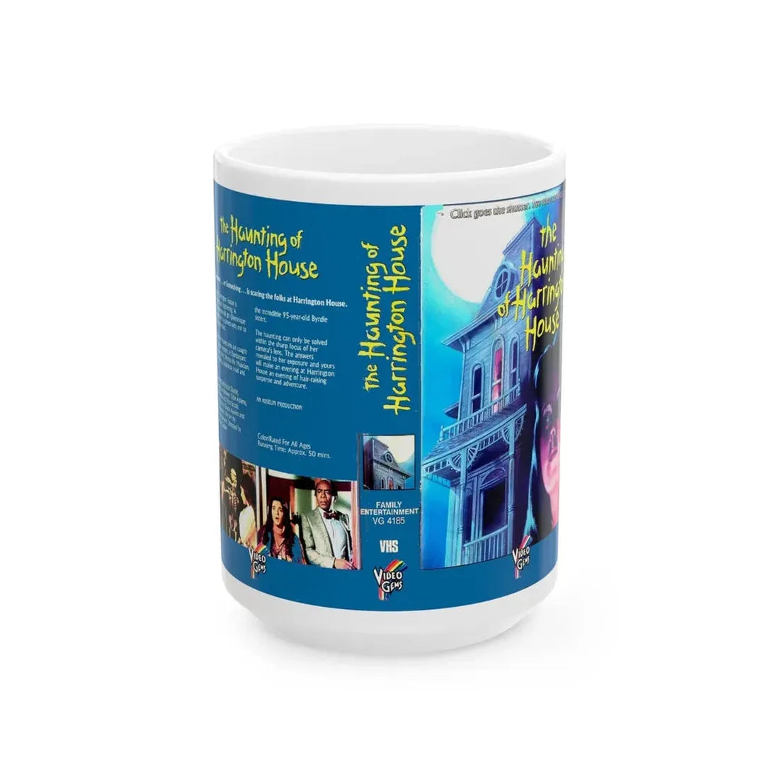 THE HAUNTING OF HARRINGTON HOUSE USA VHS (VHS COVER) - White Coffee Mug 15oz - Go Mug Yourself
