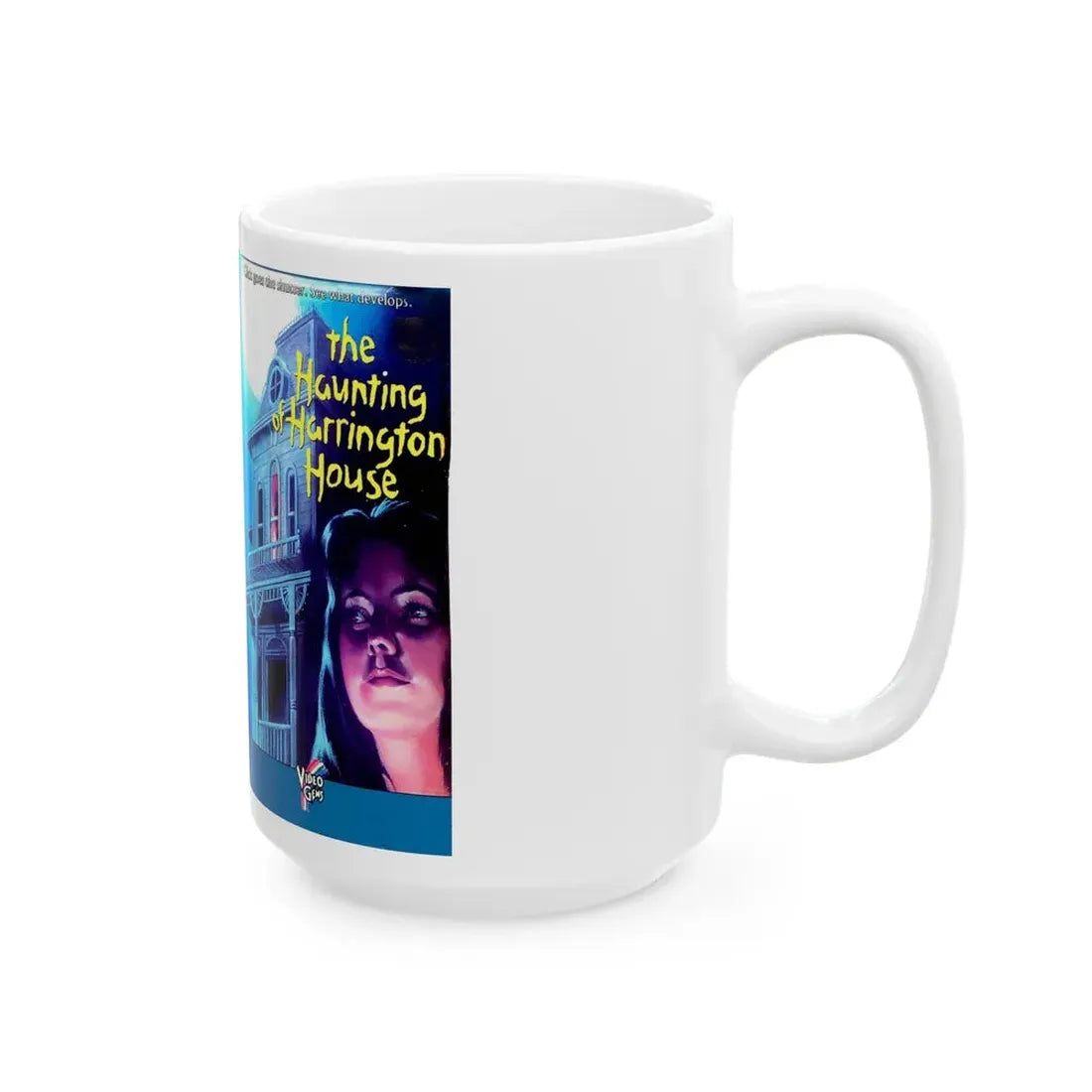 THE HAUNTING OF HARRINGTON HOUSE USA VHS (VHS COVER) - White Coffee Mug - Go Mug Yourself