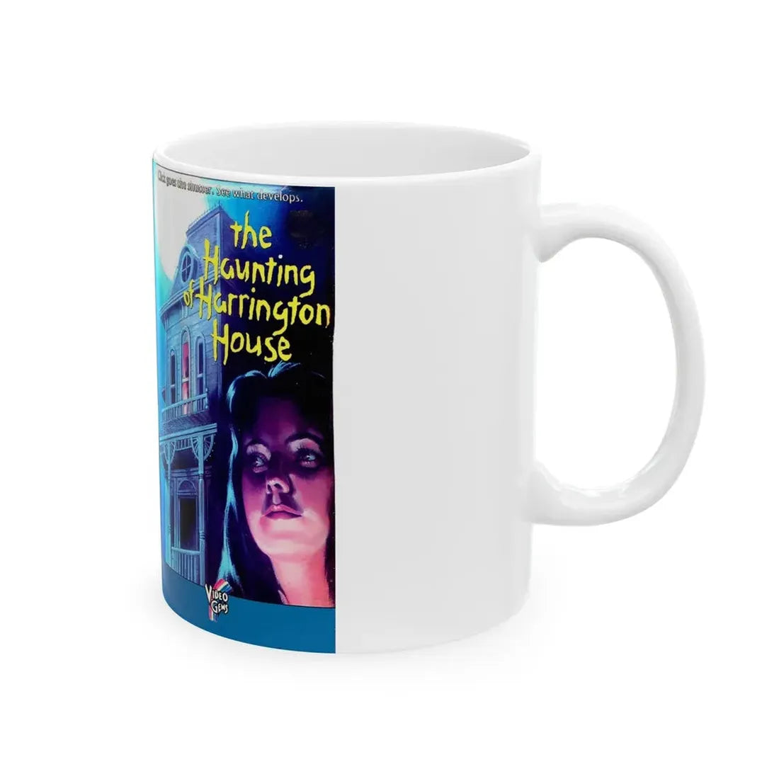 THE HAUNTING OF HARRINGTON HOUSE USA VHS (VHS COVER) - White Coffee Mug - Go Mug Yourself