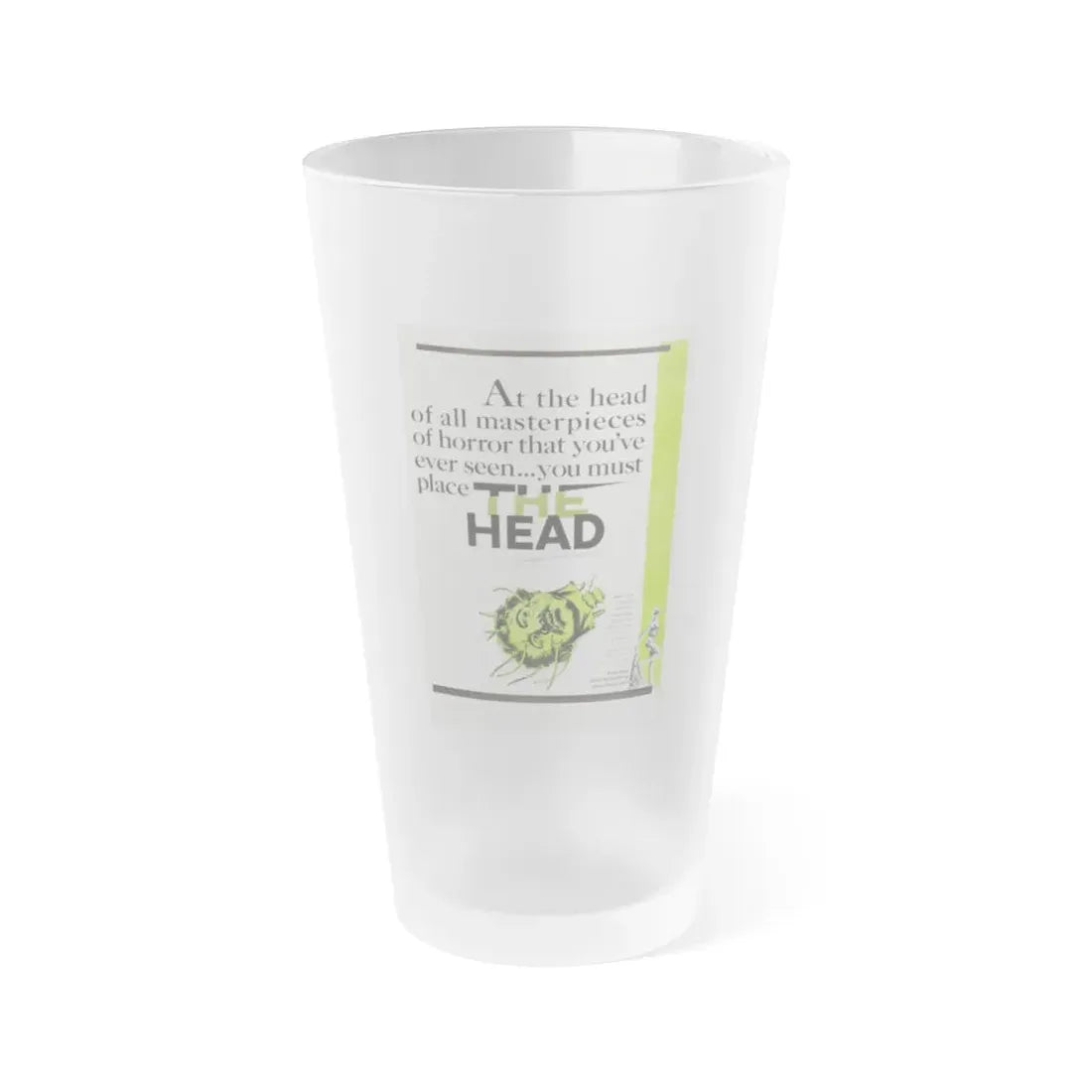 THE HEAD 1959 Movie Poster - Frosted Pint Glass 16oz Default Title - Go Mug Yourself