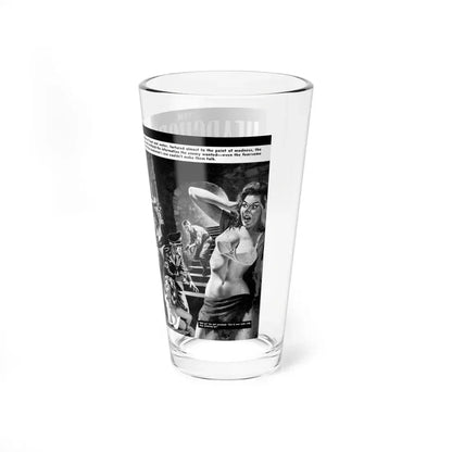 The Headchopper Of El Makdech, Man's Daring, November 1962 (Magazine Illustration) Pint Glass 16oz - Go Mug Yourself