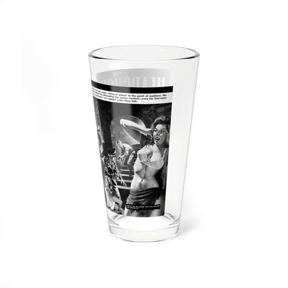 The Headchopper Of El Makdech, Man's Daring, November 1962 (Magazine Illustration) Pint Glass 16oz-Go Mug Yourself