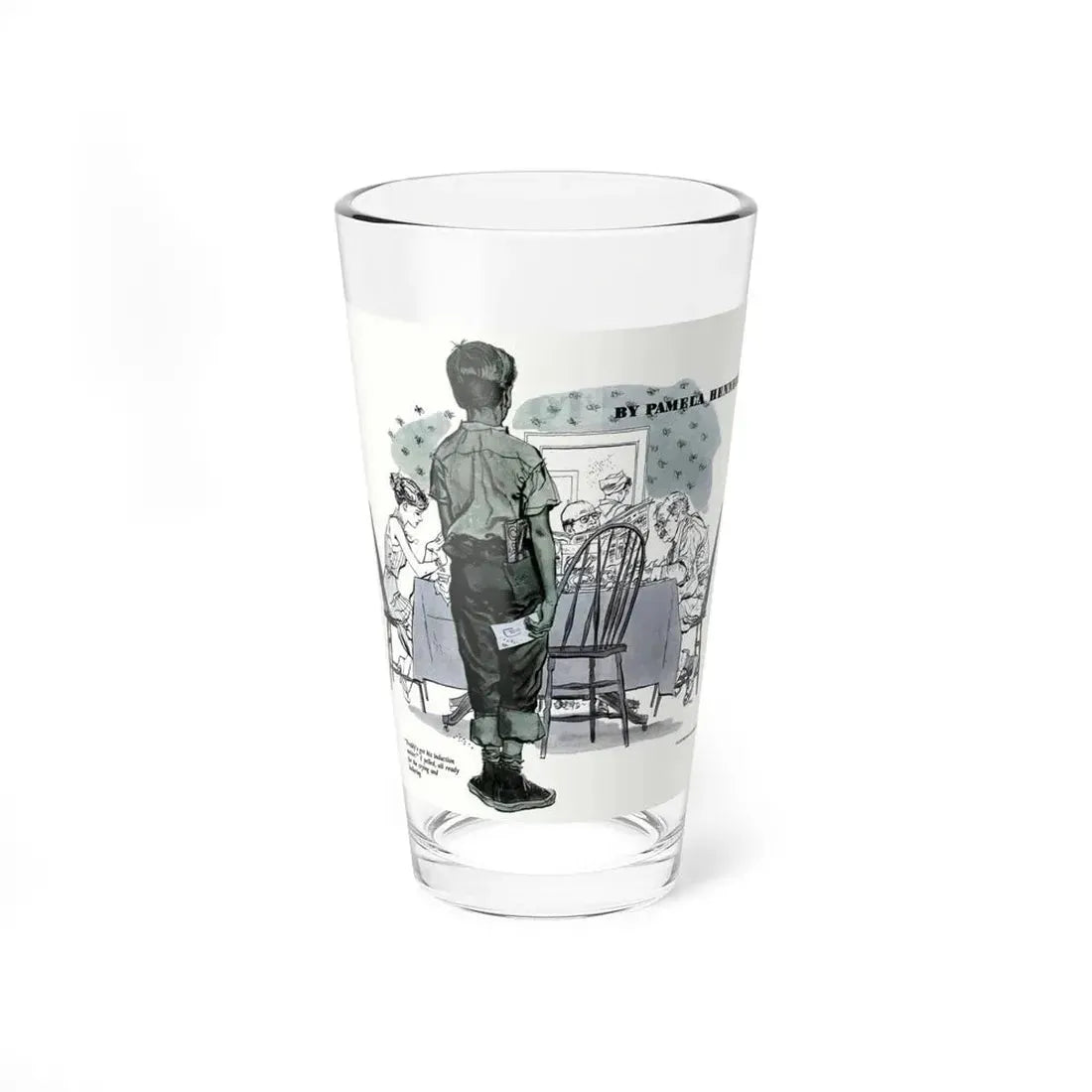 The Heartless MacDougals, The American Magazine, September 1951 (Magazine Illustration) Pint Glass 16oz 16oz - Go Mug Yourself