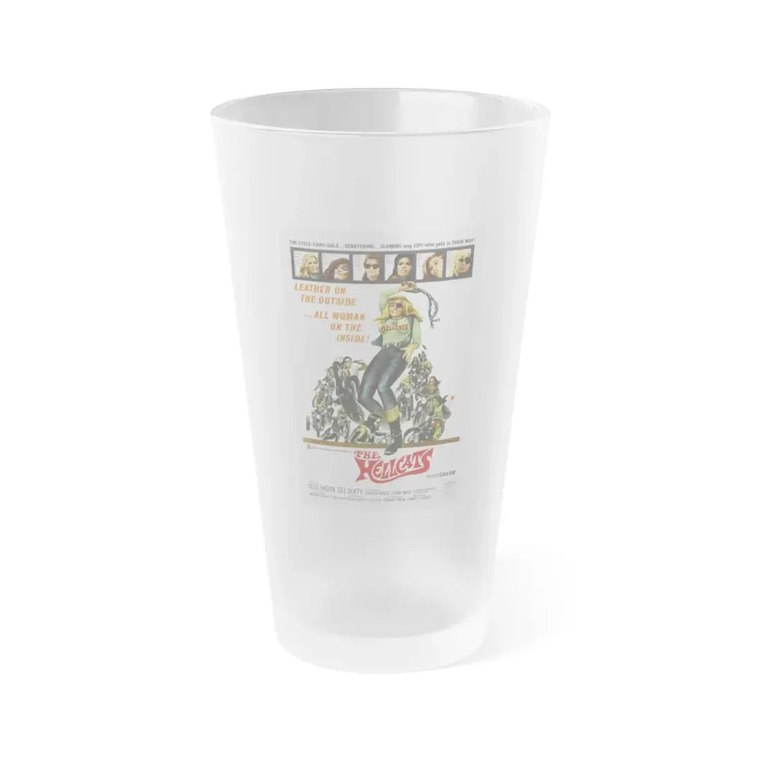 THE HELLCATS 1968 Movie Poster - Frosted Pint Glass 16oz Default Title - Go Mug Yourself