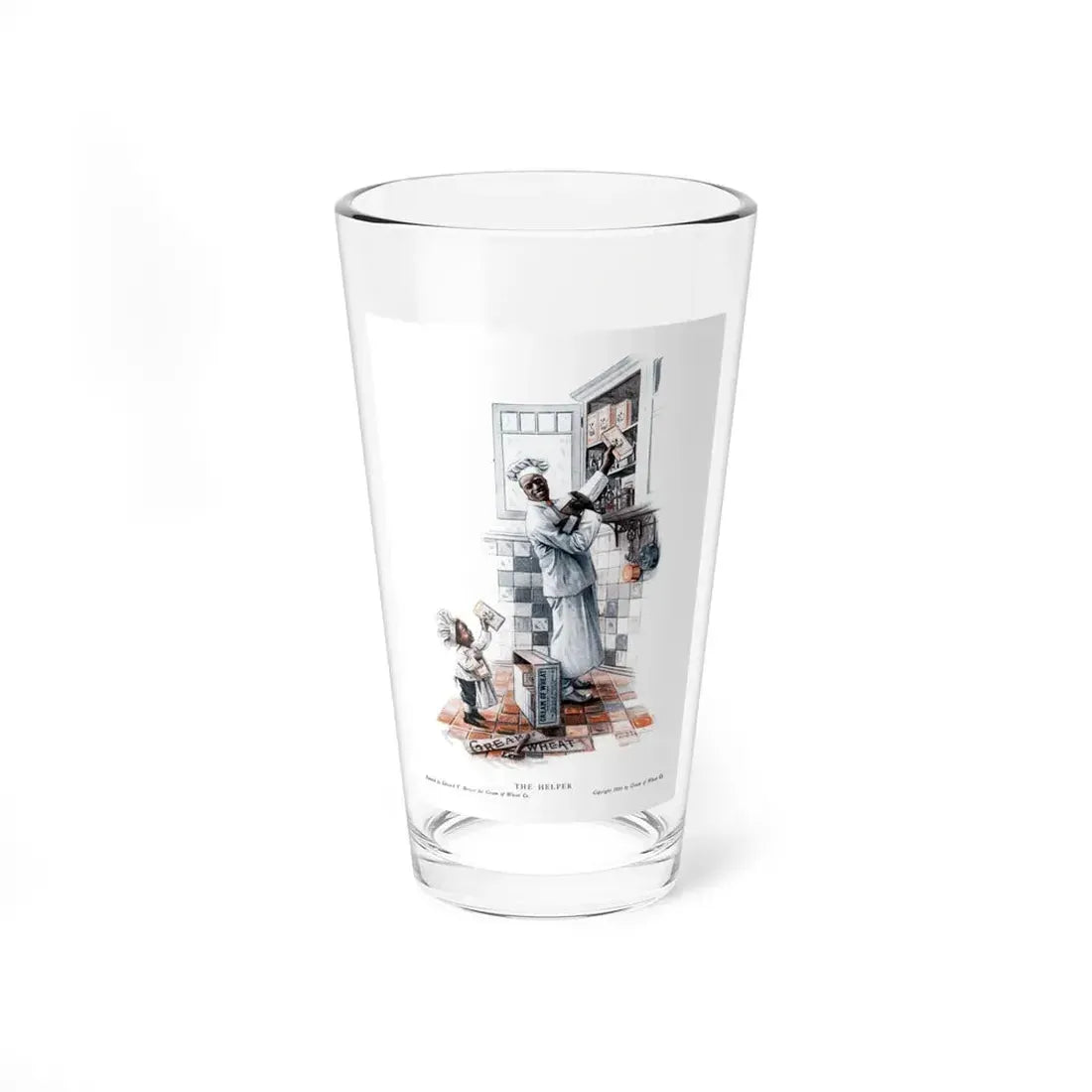 The Helper, The Modern Priscilla, June 1916 (Magazine Illustration) Pint Glass 16oz 16oz - Go Mug Yourself