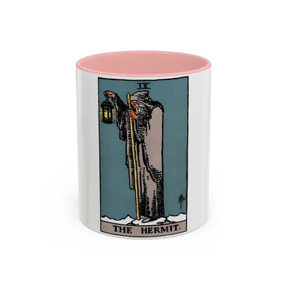 The Hermit (Tarot Card) Accent Coffee Mug 11oz Pink - Go Mug Yourself