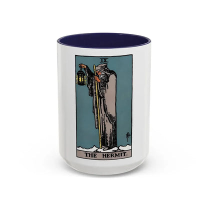 The Hermit (Tarot Card) Accent Coffee Mug 15oz Navy - Go Mug Yourself