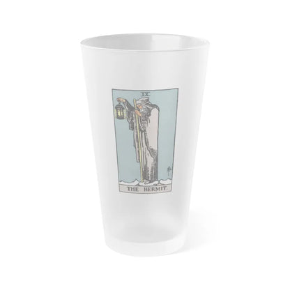 The Hermit (Tarot Card) Frosted Pint Glass 16oz-Go Mug Yourself