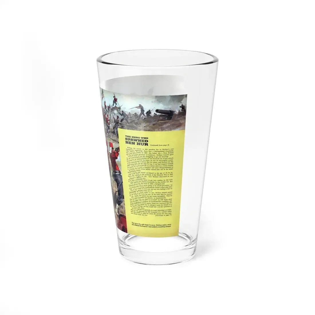The Hero who Spawned Ben Hur, Cavalier, January 1961 (Magazine Illustration) Pint Glass 16oz - Go Mug Yourself