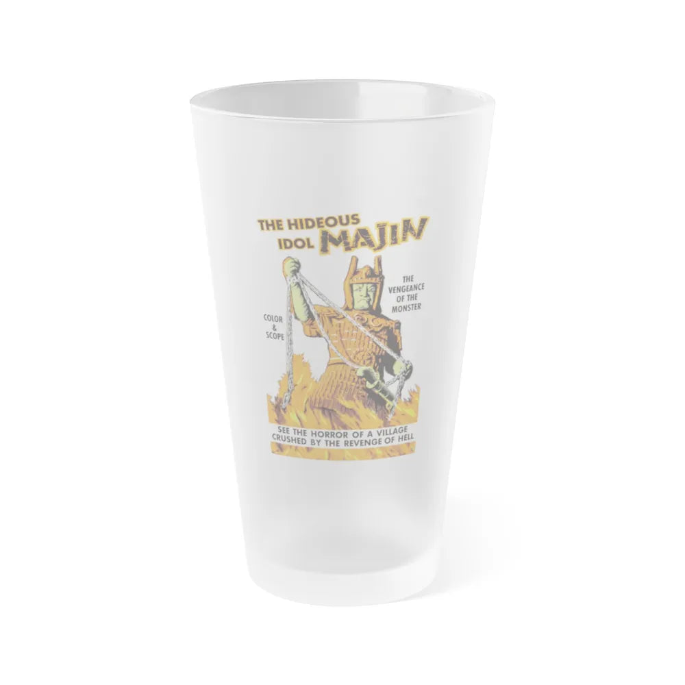 THE HIDEOUS IDOL MAJIN 1966 Movie Poster - Frosted Pint Glass 16oz-Go Mug Yourself