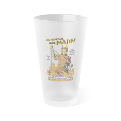 THE HIDEOUS IDOL MAJIN 1966 Movie Poster - Frosted Pint Glass 16oz-Go Mug Yourself