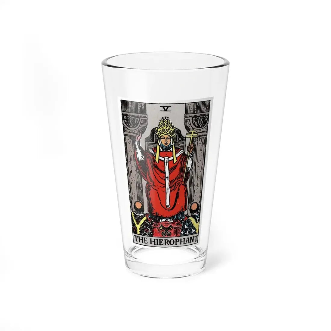 The Hierophant (Tarot Card) Pint Glass 16oz 16oz - Go Mug Yourself