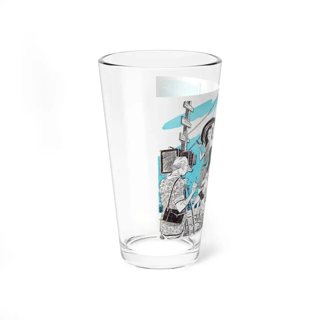 The High Cost of Swordfish, Bluebook, March 1953 (Magazine Illustration) Pint Glass 16oz - Go Mug Yourself