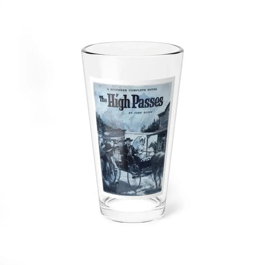 The High Passes, Bluebook magazine, January 1955 (Magazine Illustration) Pint Glass 16oz 16oz - Go Mug Yourself