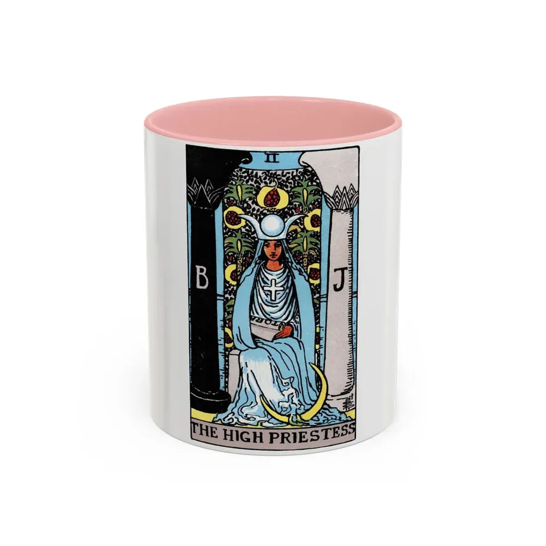 The High Priestess (Tarot Card) Accent Coffee Mug 11oz Pink - Go Mug Yourself