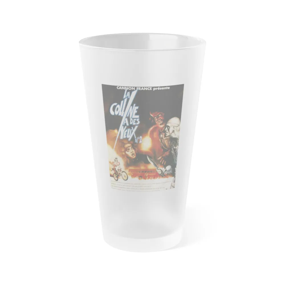 THE HILLS HAVE EYES PART 2 (FRENCH) 1984 Movie Poster - Frosted Pint Glass 16oz-16oz-Frosted-Go Mug Yourself