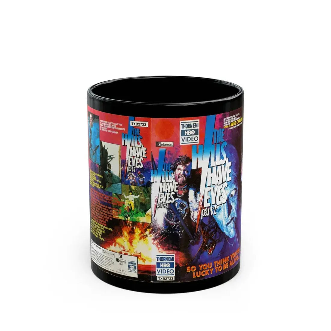 THE HILLS HAVE EYES PART 2 (VHS COVER) - Black Coffee Mug 11oz - Go Mug Yourself