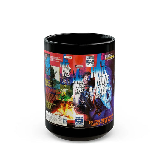 THE HILLS HAVE EYES PART 2 (VHS COVER) - Black Coffee Mug-15oz-Go Mug Yourself