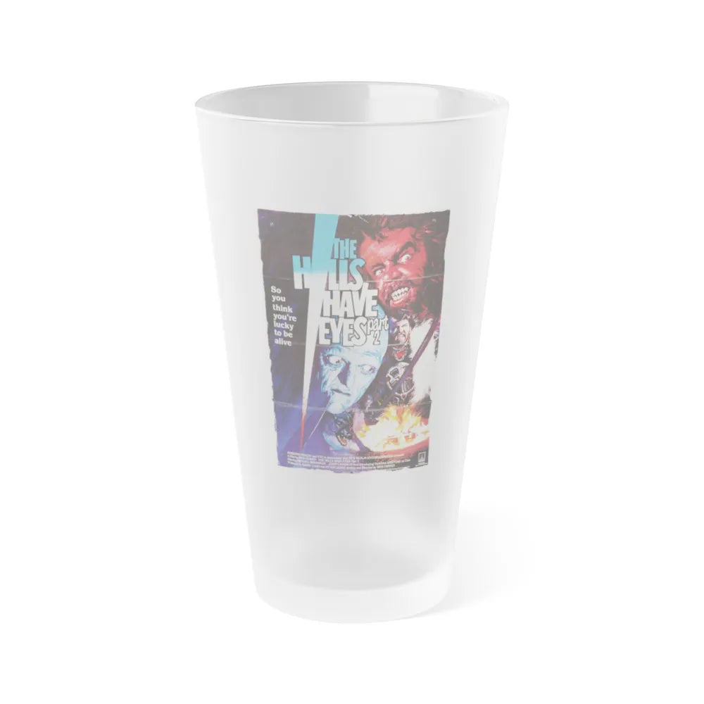 THE HILLS HAVE EYES PART II 1984 Movie Poster - Frosted Pint Glass 16oz-16oz-Frosted-Go Mug Yourself