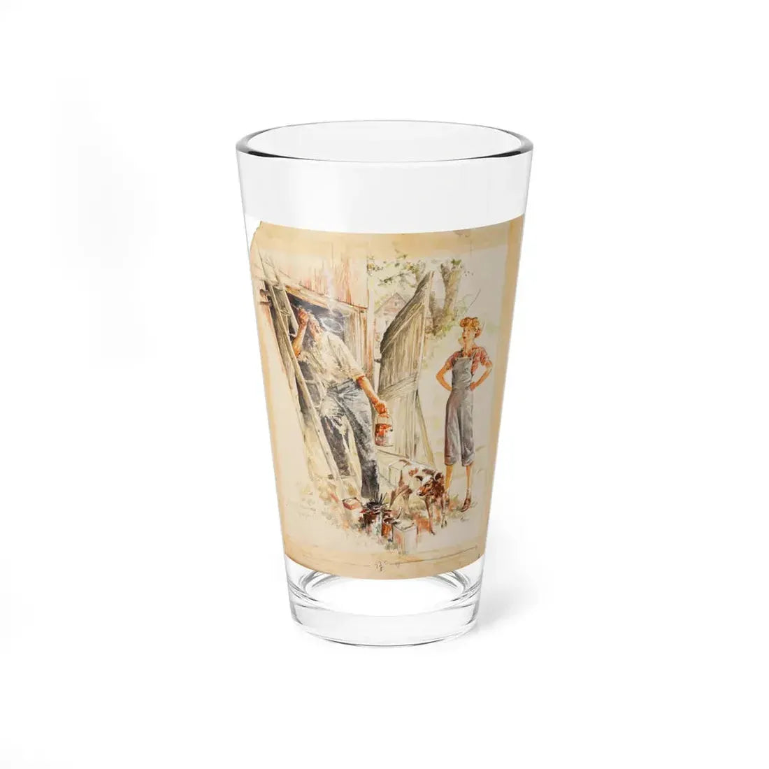 The Hired Girl, Collier's Magazine, 1942 (Magazine Illustration) Pint Glass 16oz 16oz - Go Mug Yourself