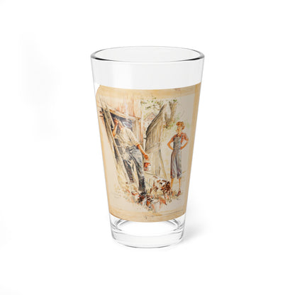 The Hired Girl, Collier's Magazine, 1942 (Magazine Illustration) Pint Glass 16oz-16oz-Go Mug Yourself