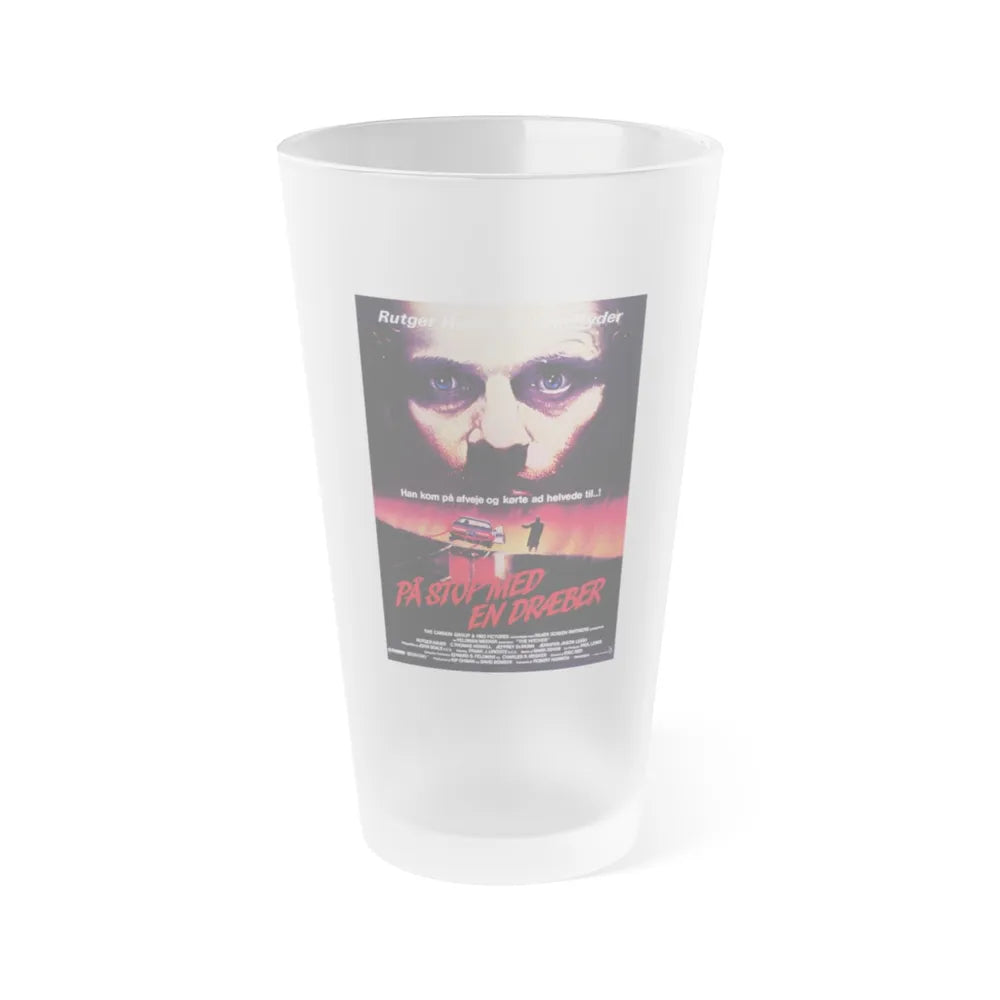 THE HITCHER (DANISH) 1986 Movie Poster - Frosted Pint Glass 16oz-Go Mug Yourself