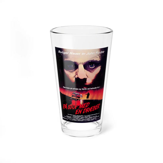 THE HITCHER (DANISH) 1986 Movie Poster - Pint Glass 16oz-16oz-Go Mug Yourself