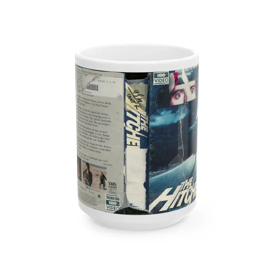 THE HITCHER (VHS COVER) - White Coffee Mug 15oz - Go Mug Yourself