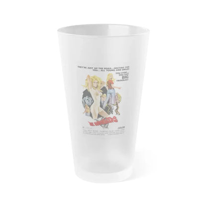 THE HITCHHIKERS 1972 Movie Poster - Frosted Pint Glass 16oz 16oz Frosted - Go Mug Yourself