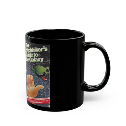 THE HITCHHIKERS GUIDE TO THE GALAXY (VHS COVER) - Black Coffee Mug-Go Mug Yourself