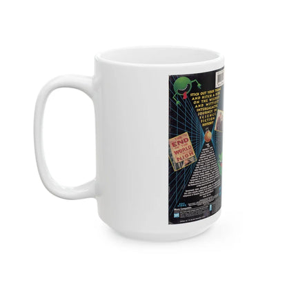 THE HITCHHIKERS GUIDE TO THE GALAXY (VHS COVER) - White Coffee Mug-Go Mug Yourself