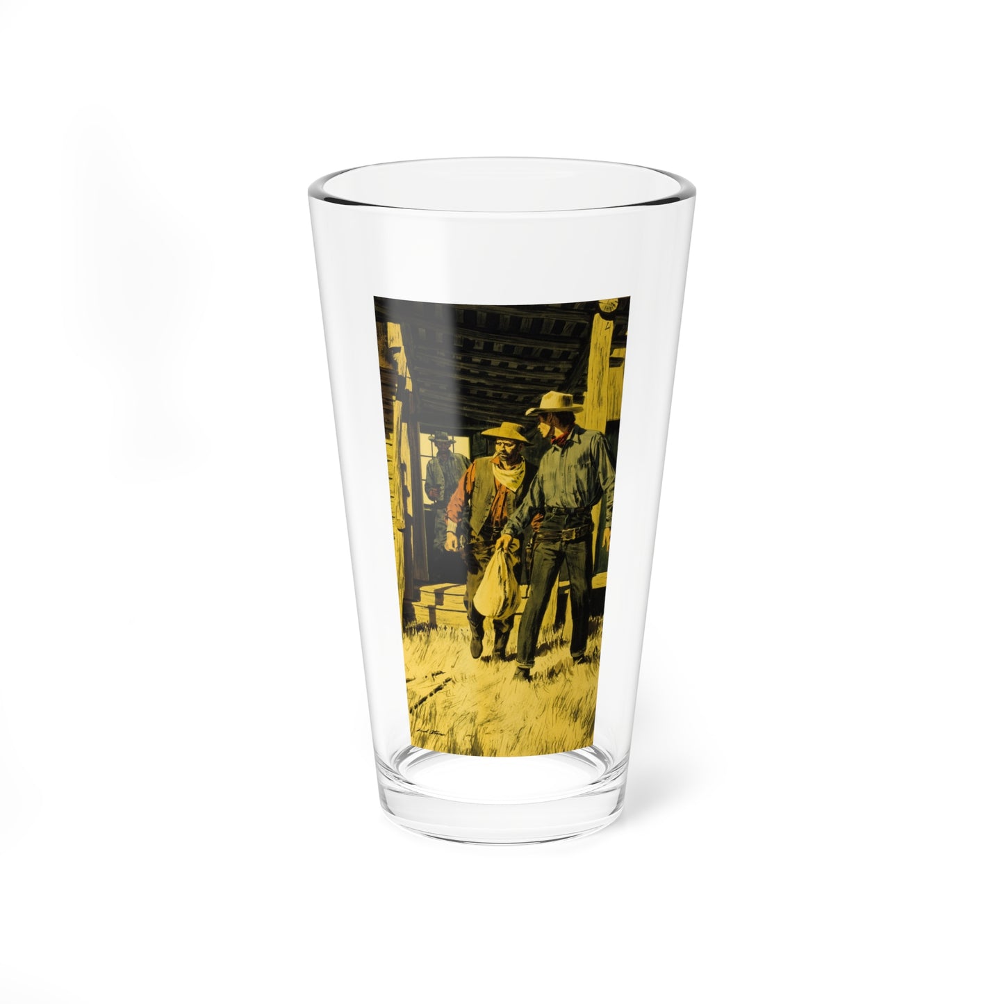 The Hold Up (Magazine Illustration) Pint Glass 16oz-16oz-Go Mug Yourself