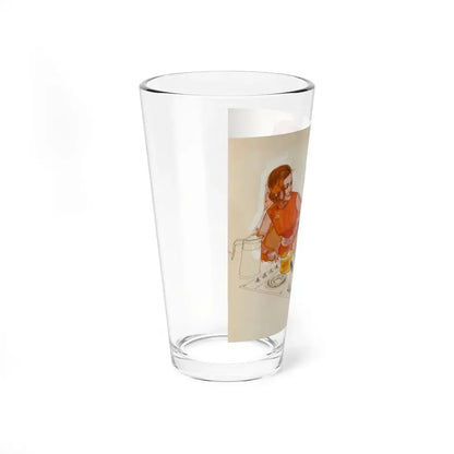 The Holiday Heart, Good Housekeeping magazine illustration, November 1972 (Magazine Illustration) Pint Glass 16oz - Go Mug Yourself