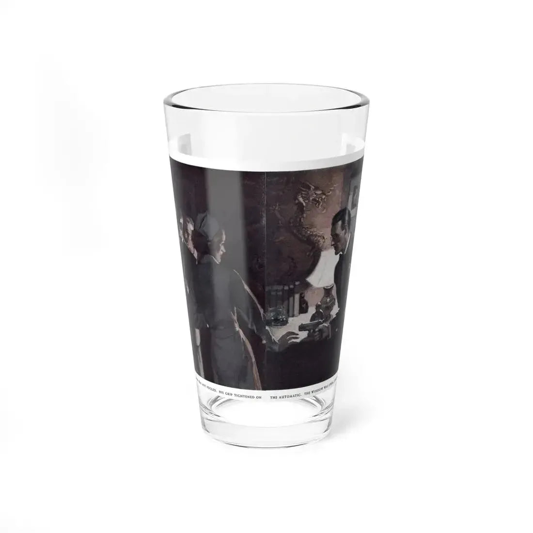 The Hollow Dragon (3), Redbook, December 1936 (Magazine Illustration) Pint Glass 16oz 16oz - Go Mug Yourself