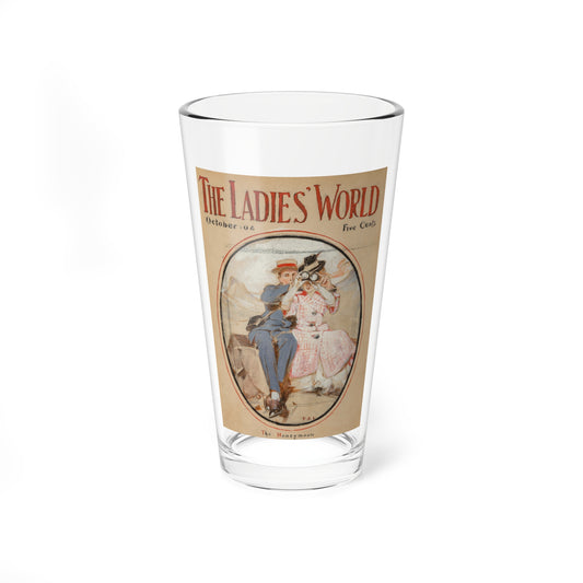 The Honeymoon, The Ladies World magazine cover, October 1908 (Magazine Illustration) Pint Glass 16oz-16oz-Go Mug Yourself