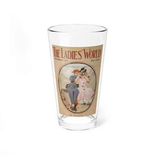 The Honeymoon, The Ladies World magazine cover, October 1908 (Magazine Illustration) Pint Glass 16oz 16oz - Go Mug Yourself