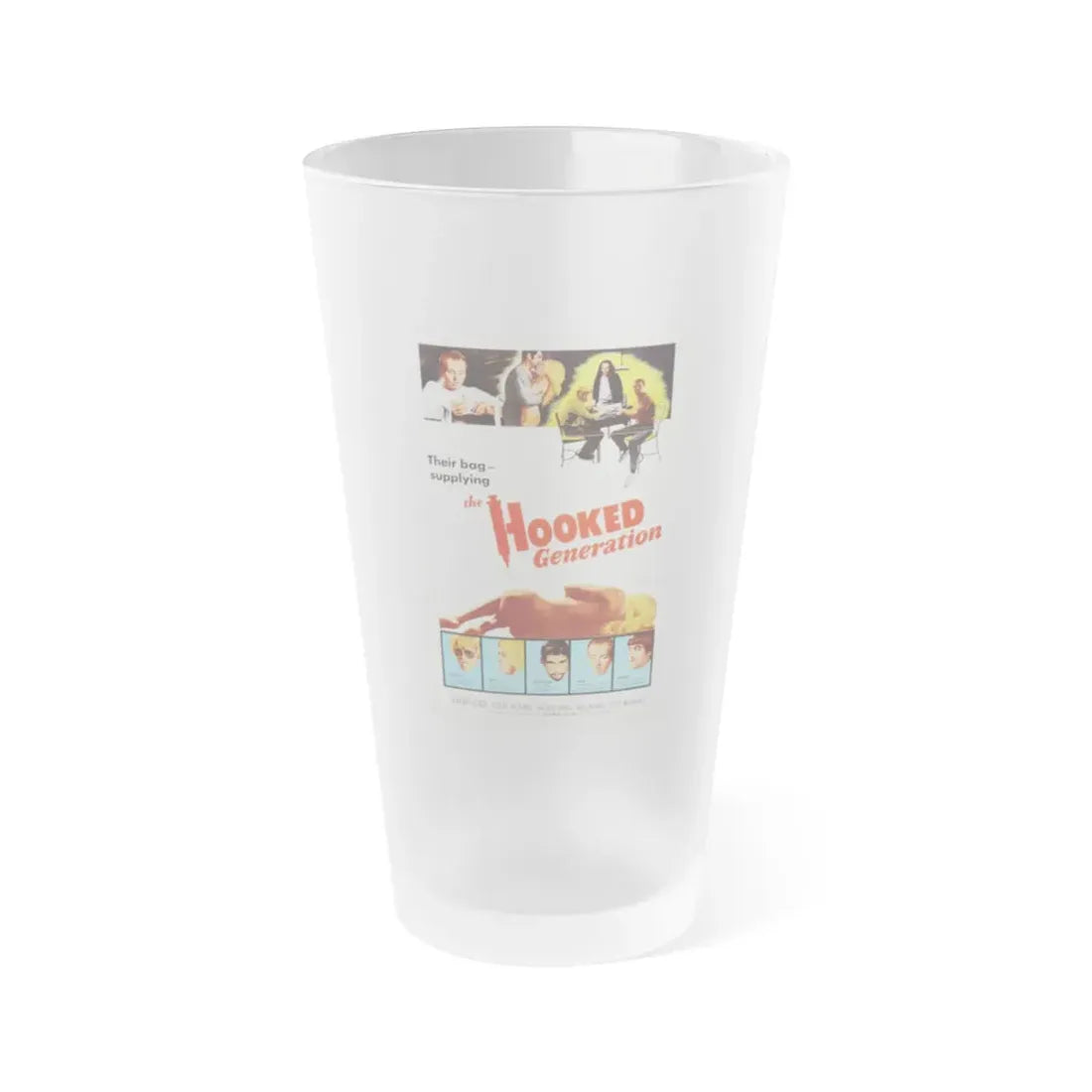 THE HOOKED GENERATION 1968 Movie Poster - Frosted Pint Glass 16oz Default Title - Go Mug Yourself