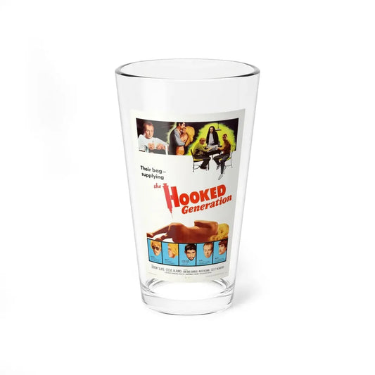 THE HOOKED GENERATION 1968 Movie Poster - Pint Glass 16oz 16oz - Go Mug Yourself