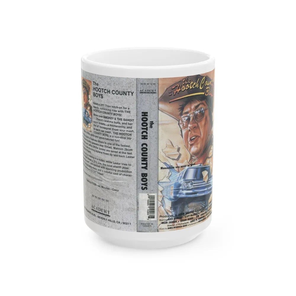 THE HOOTCH COUNTY BOYS (VHS COVER) - White Coffee Mug-15oz-Go Mug Yourself