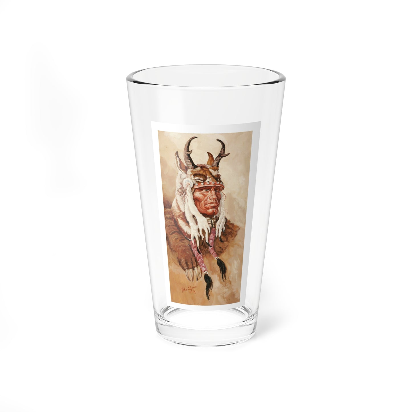 The Horned Chief (Magazine Illustration) Pint Glass 16oz-16oz-Go Mug Yourself