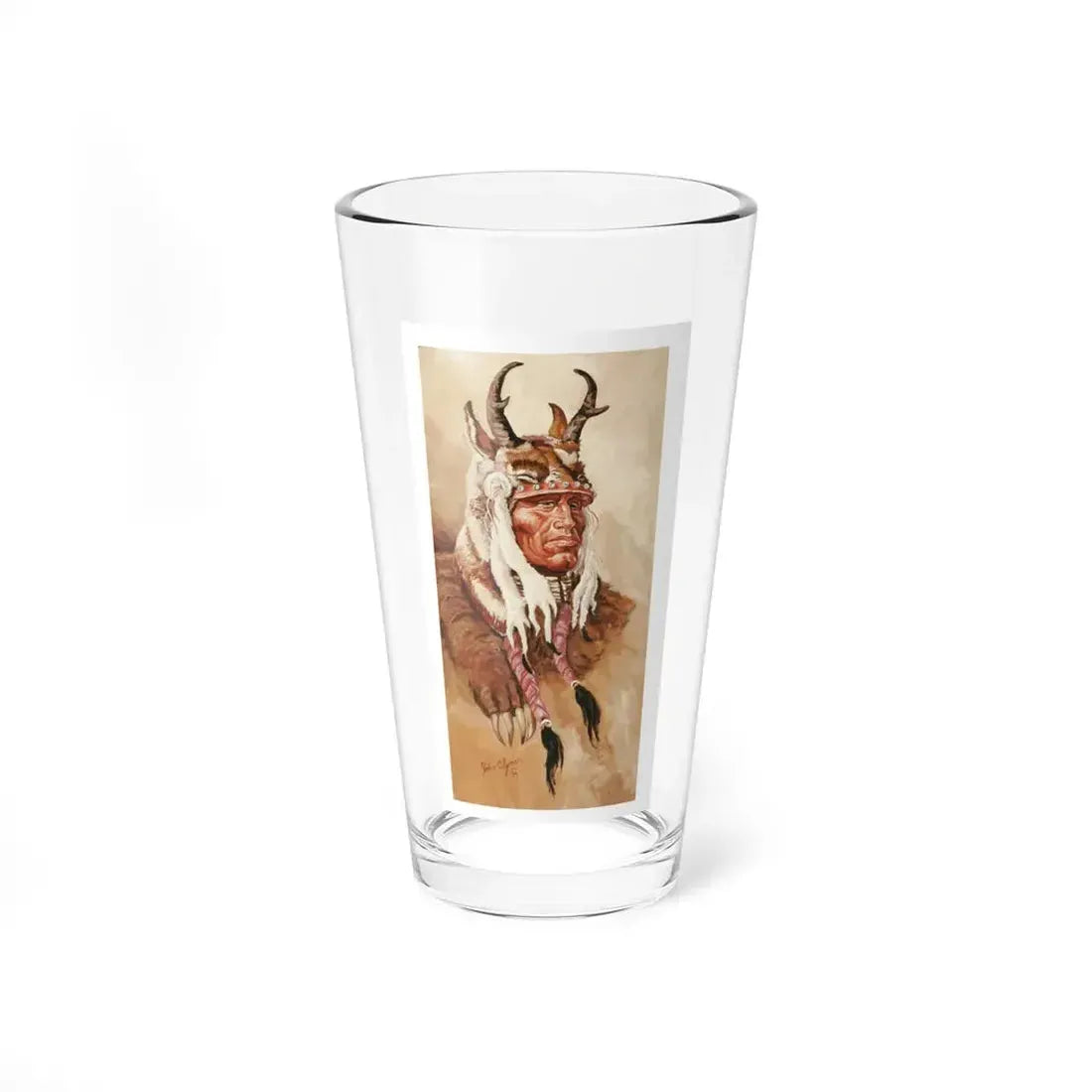 The Horned Chief (Magazine Illustration) Pint Glass 16oz 16oz - Go Mug Yourself